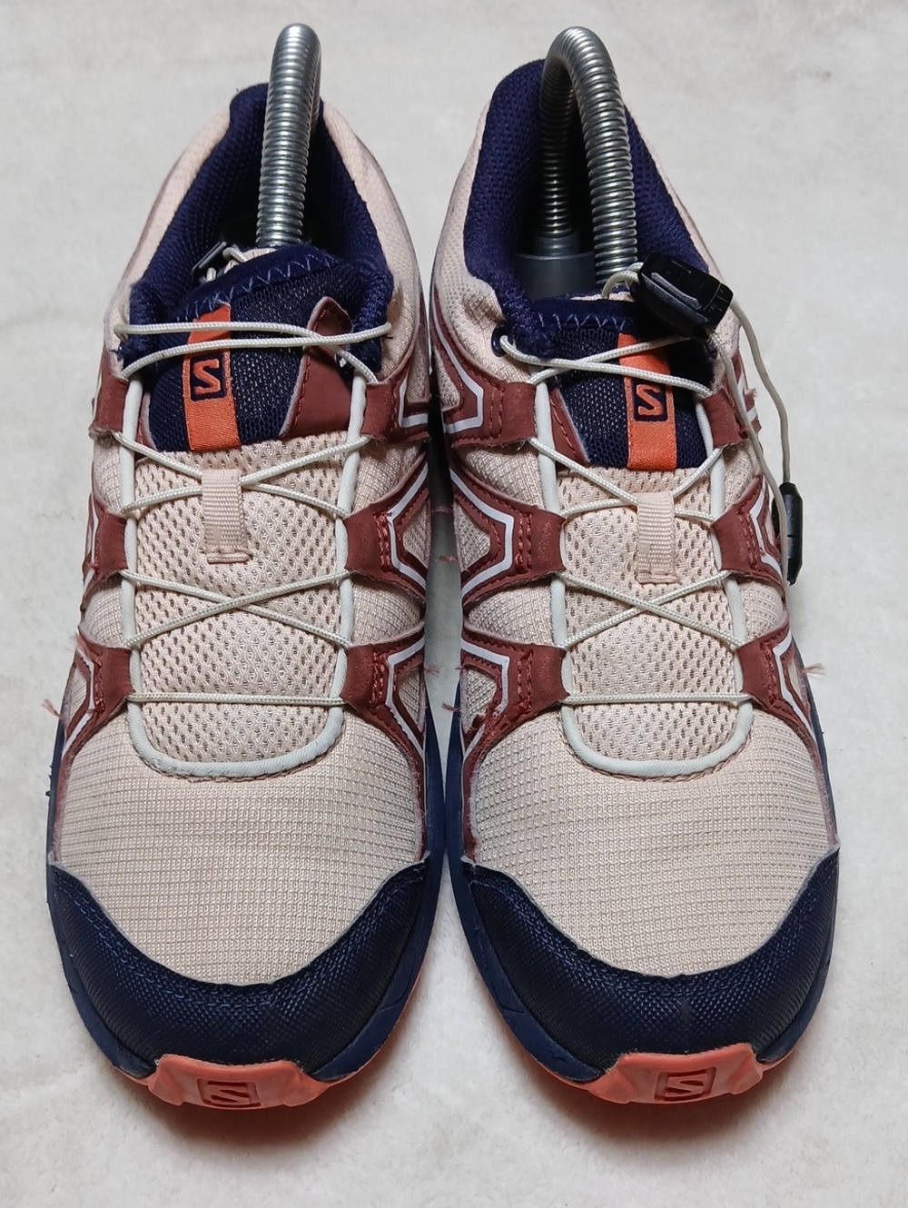 Salomon Speed Cross Women's Beige Navy Rust Trail Running Shoes Size 36